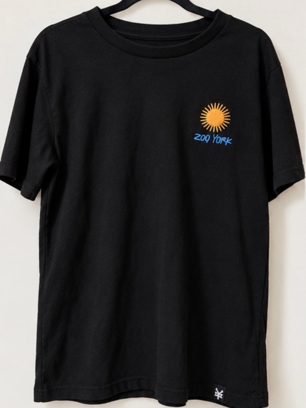 Zoo York Youth Black Tee with Yellow Sun and Blue Logo